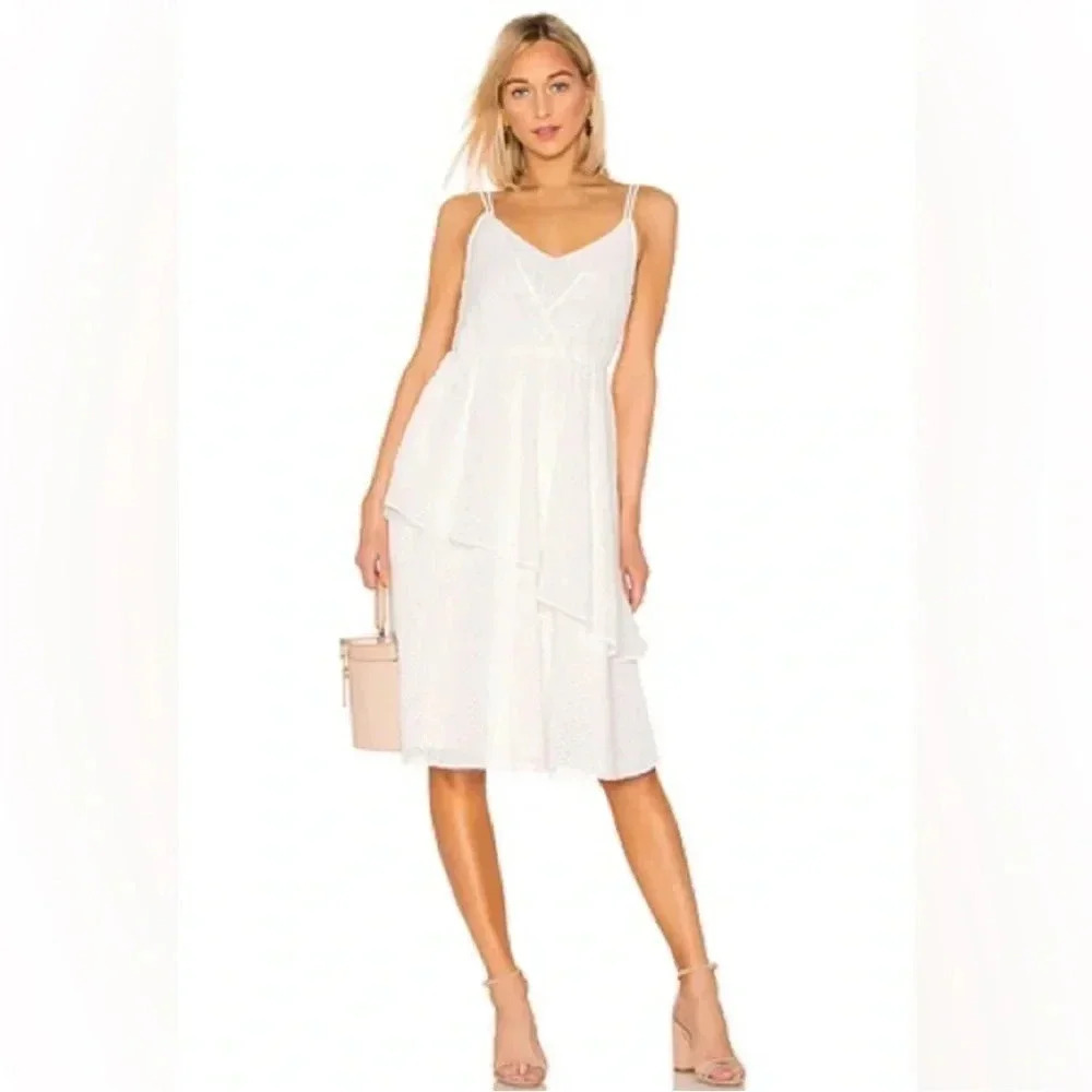 Revolve House of Harlow 1960 white eyelit midi dress